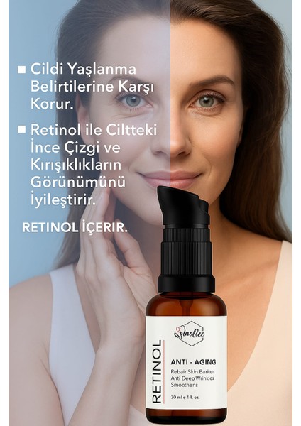 Retinol Serum 30 ml – Anti-Aging, Kırışıklık Karşıtı ve Cilt Yenileyici Serum modelleri