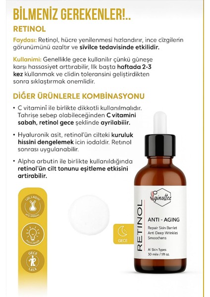 Retinol Serum 30 ml – Anti-Aging, Kırışıklık Karşıtı ve Cilt Yenileyici Serum indirimleri