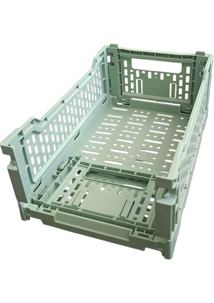 Çok Amaçlı Yer Kaplamayan Katlanır Renkli Plastik Kasa - Sepet 27X17 cm fiyatları