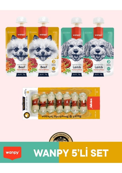 Köpek Maması 5'li Wanpy Set - 1