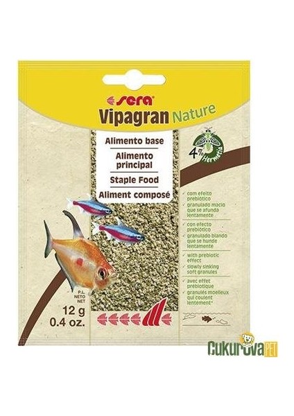 Vipagran Nature 12 gr Granül Balık Yemi