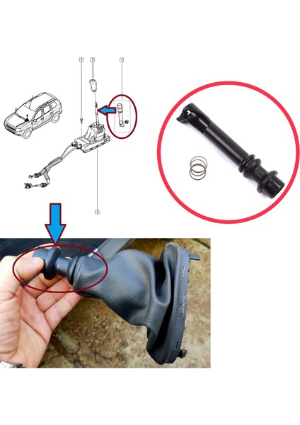 Dacia Duster Mk1 I Hs 2010-2021 341404375R Için Manuel Geri Vites Kolu Mandalı Tamir Plastiği fırsatları