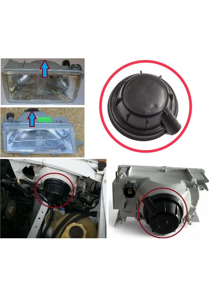 Renault 9 R9 L42 1981-1993 7701029560 Için Ön Far Toz Koruma Arka Plastik Kapağı fırsatları