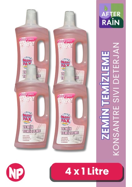 Zemin Temizleme Sıvı Deterjan Bahar Kokulu 4 x 1 Litre