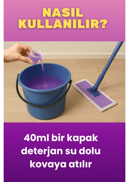 Zemin Temizleme Sıvı Deterjan Bahar Kokulu 4 x 1 Litre indirimleri