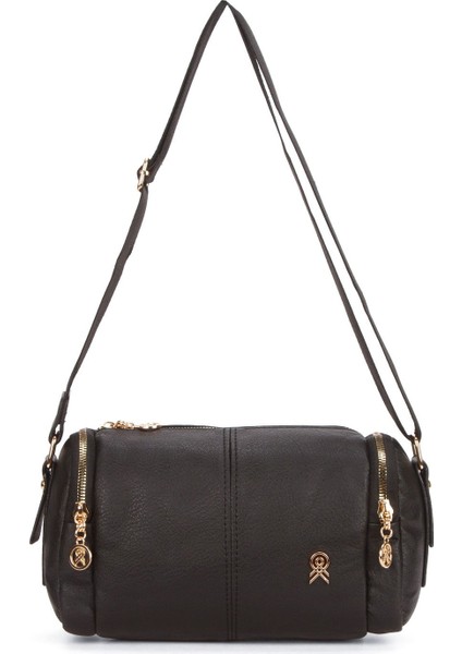 Kadın Deri Uzun Askılı El ve Omuz Çantası – Siyah – NEWPOLO369