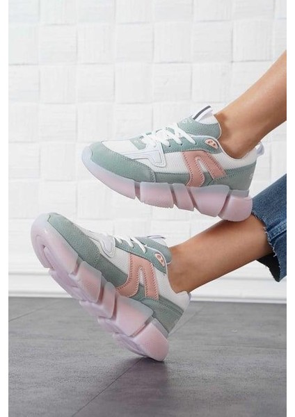 Kadın Ortopedik Tabanlı File Detaylı Sneaker Spor Ayakkabı fiyatları