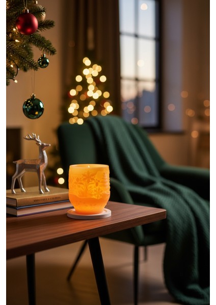 Dreamlight Kış Masalı Fener Mumu - Mum Oda Kokusu ve Gece Lambası