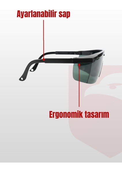 Essafe 1100 3'lü Iş Güvenliği Gözlüğü – Darbelere, Toza ve Uv Işınlarına Karşı Koruyucu, Şeffaf Lensli, Ayarlanabilir Saplı Ergonomik Gözlük