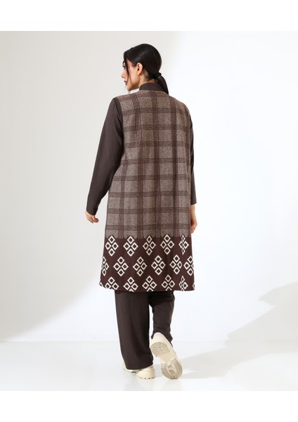 Pamuk Örme Yelek Üç Parça Takım