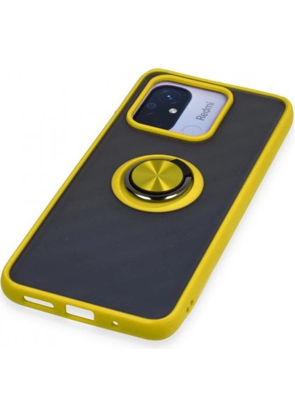 Ieg Xiaomi Redmi 12C Kılıf Montreal Yüzüklü Silikon Kapak - Sarı indirimleri