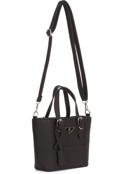 Kadın Kumaş Uzun Askılı El ve Omuz Çantası – Siyah – NEWPOLO371