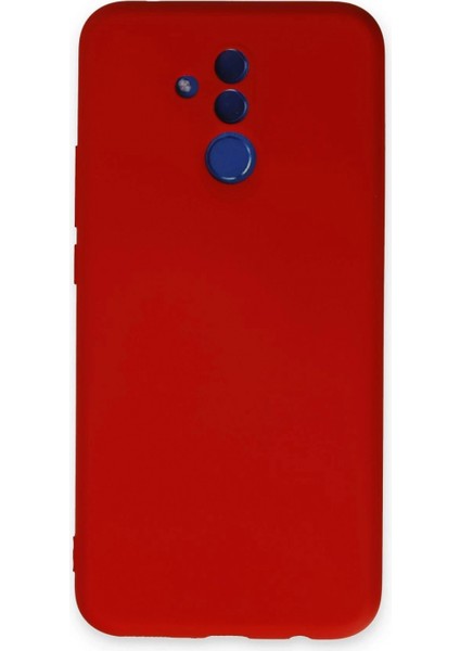 Huawei Mate 20 Lite Kılıf Nano Içi Kadife Silikon - Kırmızı