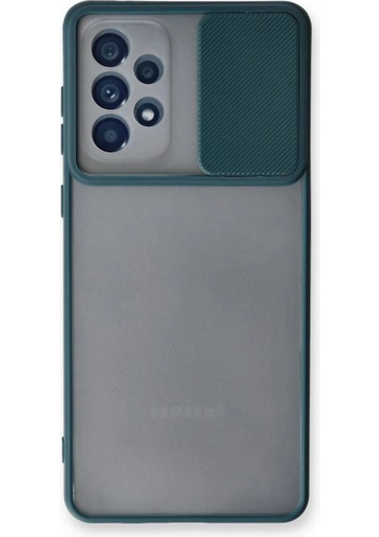 Samsung Galaxy A33 5g Kılıf Palm Buzlu Kamera Sürgülü Silikon - Yeşil