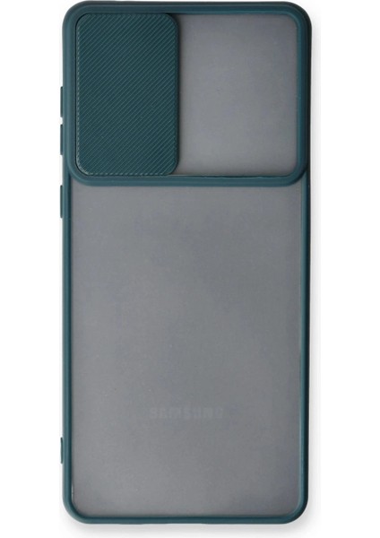 Samsung Galaxy A33 5g Kılıf Palm Buzlu Kamera Sürgülü Silikon - Yeşil fiyatları