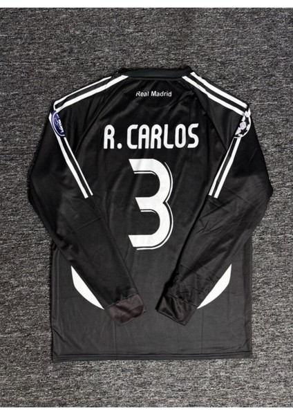 Roberto Carlos 3 Madrid 2006/07 Sezon Nostalji Siyah Uzun Kol Forması