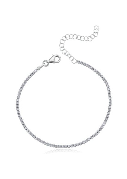 925 Ayar Gümüş Su Yolu Bileklik, Zarif Işıltılı Özel Hediye Paketli