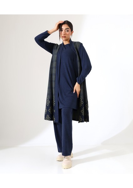 Pamuk Örme Yelek Üç Parça Takım indirimleri