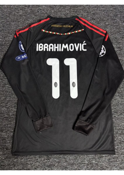 Zlatan Ibrahimovic 11 Milann Nostalji 2011/12 Sezon Uzun Kol Futbol Forması