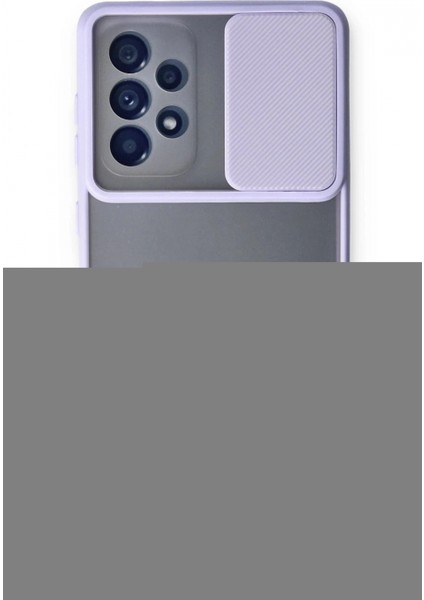 Samsung Galaxy A53 5g Kılıf Palm Buzlu Kamera Sürgülü Silikon - Lila