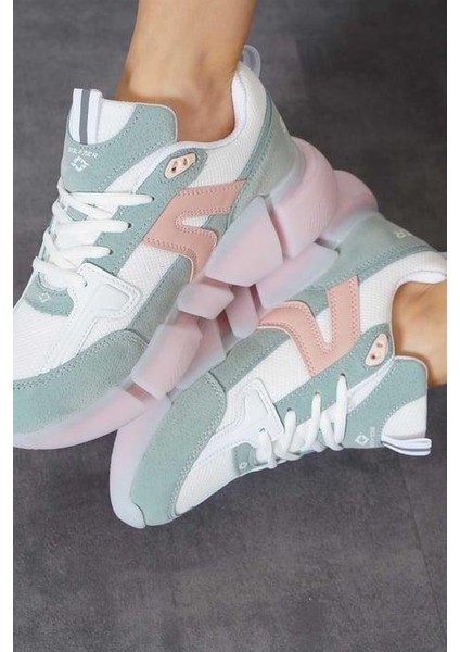 Kadın Ortopedik Tabanlı File Detaylı Sneaker Spor Ayakkabı fırsatları