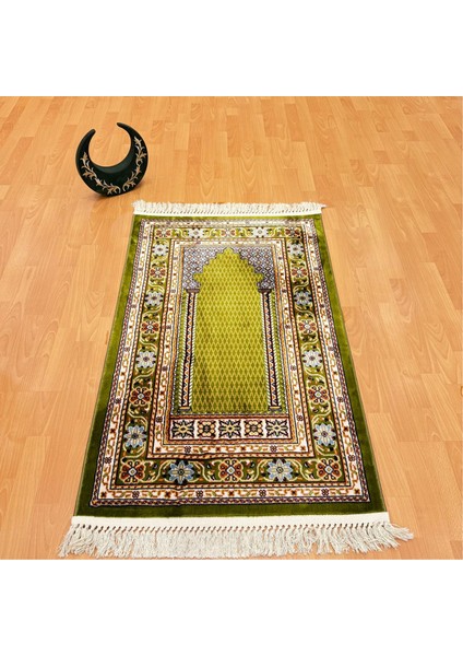 Lalezar Motifli Yünlü Seccade Yeşil modelleri