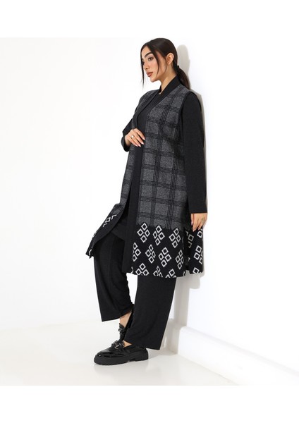 Pamuk Örme Yelek Üç Parça Takım