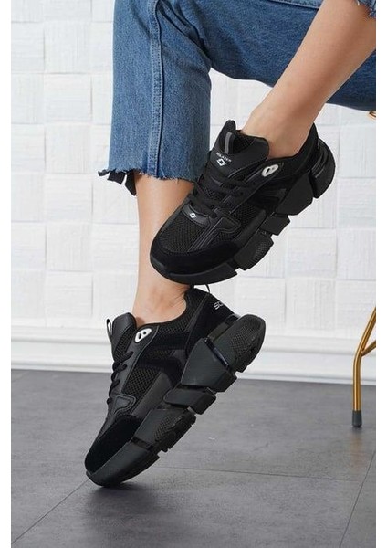 Kadın Ortopedik Tabanlı File Detaylı Sneaker Spor Ayakkabı modelleri