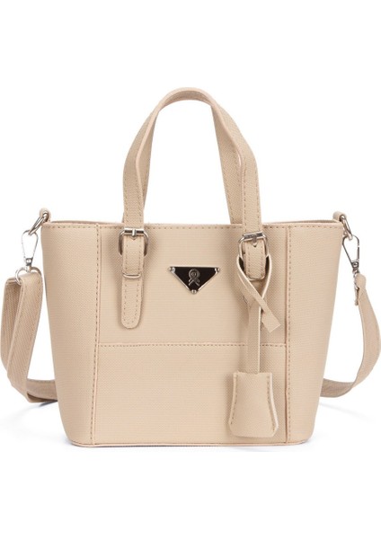 Kadın Kumaş Uzun Askılı El ve Omuz Çantası – Bej– NEWPOLO371 fırsatları