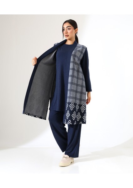 Pamuk Örme Yelek Üç Parça Takım modelleri