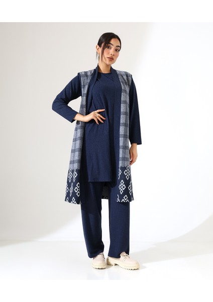 Pamuk Örme Yelek Üç Parça Takım fırsatları