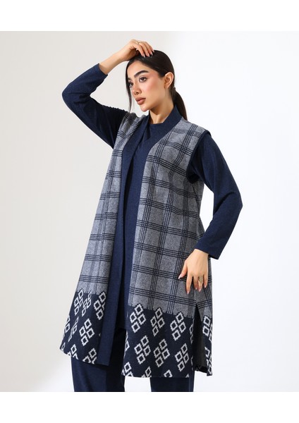 Pamuk Örme Yelek Üç Parça Takım