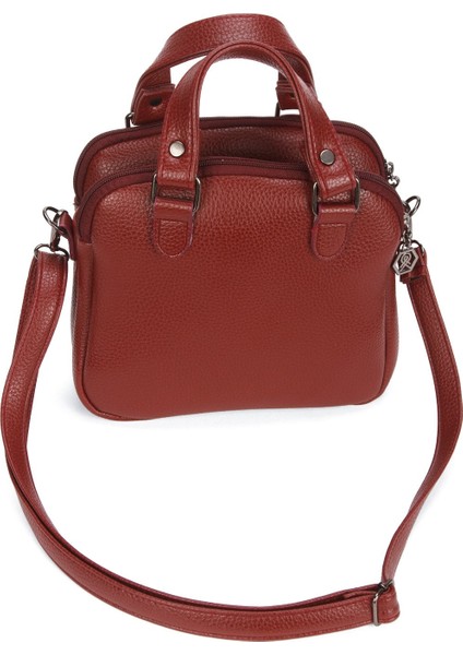 Kadın Deri Uzun Askılı El ve Omuz Çantası – Bordo – NEWPOLO368 fırsatları