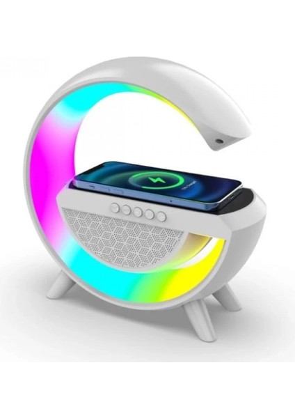 - Kablosuz Şarj Standlı Rgb Hoparlör