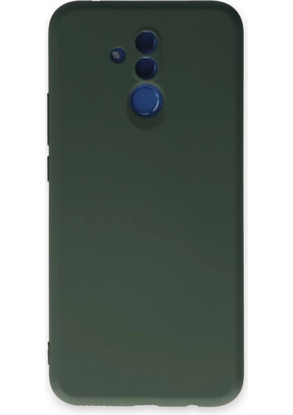 Huawei Mate 20 Lite Kılıf Nano Içi Kadife Silikon - Koyu Yeşil