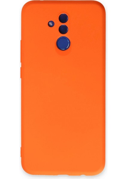 Huawei Mate 20 Lite Kılıf Nano Içi Kadife Silikon - Turuncu