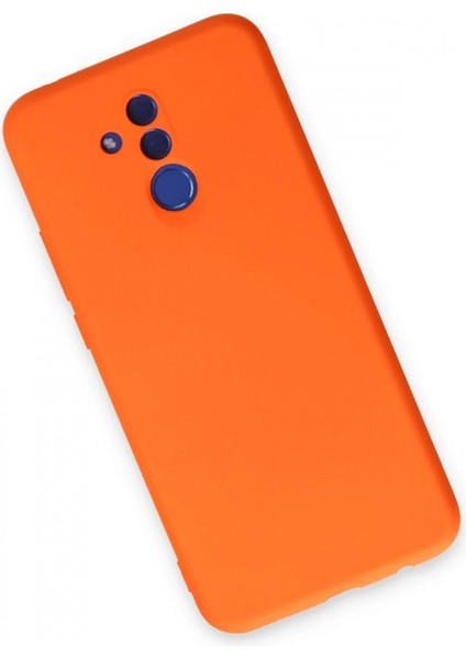 Huawei Mate 20 Lite Kılıf Nano Içi Kadife Silikon - Turuncu modelleri