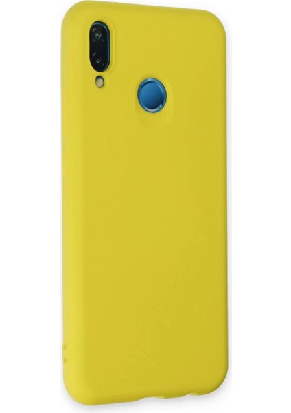 Huawei P20 Lite Kılıf Nano Içi Kadife Silikon - Sarı fiyatları