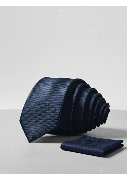 Oxford Kuşgözü Desen Ince Slim Kravat ve Cep Mendili fiyatları