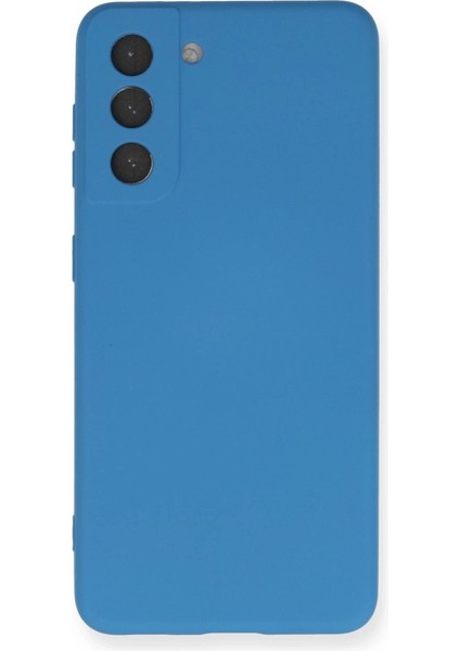 Samsung Galaxy S21 Fe Kılıf Nano Içi Kadife Silikon - Mavi