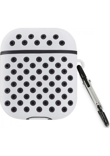 Airpods 3 (3.nesil) Spor Delikli Kılıf - Gri-Siyah