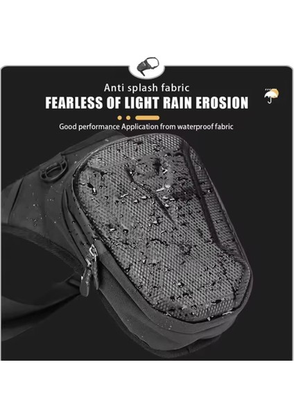 Unısex Ayarlanabilir Askılı Kulaklık Şarj Kablo Çıkışlı Motorcu Omuz Bel Bacak Çantası - Siyah - NEWPOLO367 modelleri