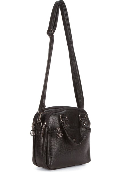 Kadın Deri Uzun Askılı El ve Omuz Çantası – Siyah – NEWPOLO368