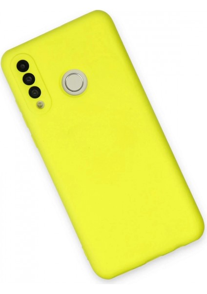 Huawei P30 Lite Kılıf Nano Içi Kadife Silikon - Sarı modelleri