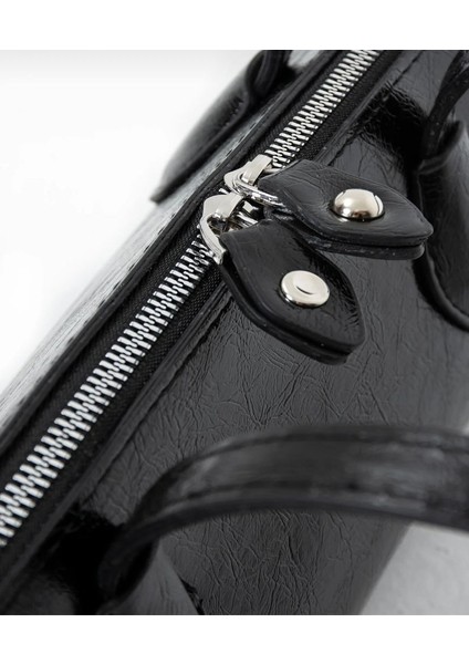 Suni Deri Iki Kollu Dikdörtgen Baget El Çantası Çıtçıt Detaylı fırsatları