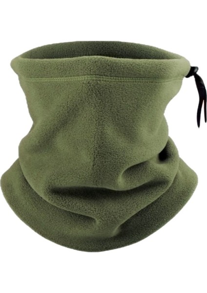 Kışlık Spor Unisex Haki Polar Boyunluk Haki Polar Bere