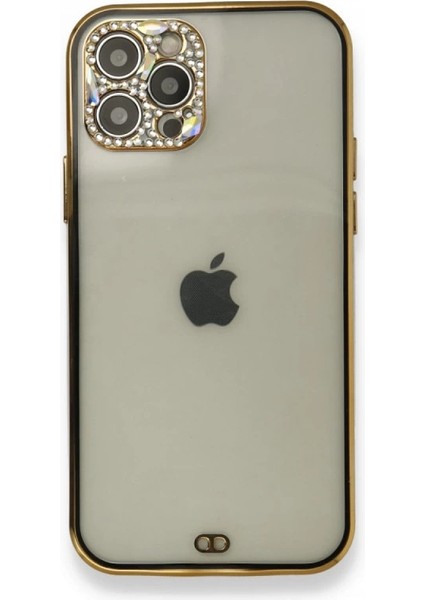 Iphone 12 Pro Kılıf Liva Taşlı Silikon - Siyah