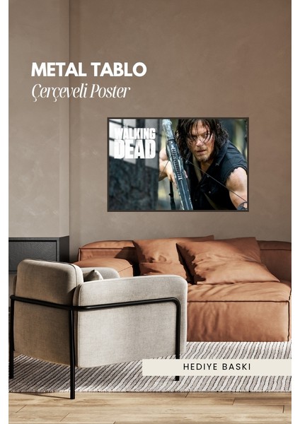 The Walking Dead Çerçeveli Metal Poster Tablo fırsatları