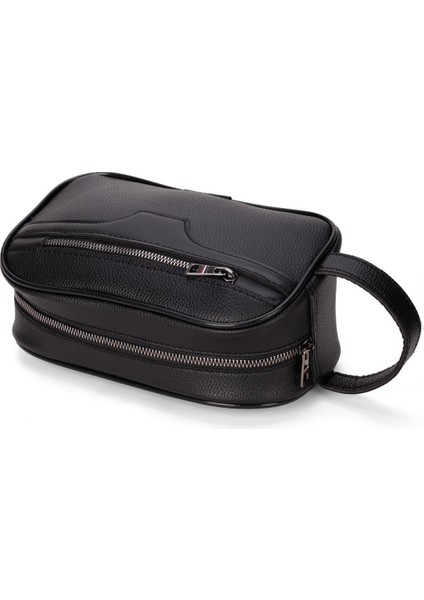 Erkek Deri Portföy Clutch Traş Kozmetik Bakım ve Günlük El Çantası Siyah – NEWPOLO366 fırsatları
