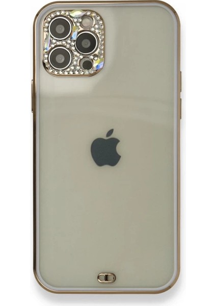 Iphone 12 Pro Kılıf Liva Taşlı Silikon - Mor